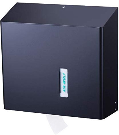 WC-Papierspender Omega Edelstahl Mattschwarz für 4 Rollen