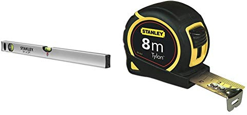 STANLEY STHT1-43111 Nivel Classic magnético, 60 cm + 1-30-657 Flexómetro Tylon 8 m x 25mm