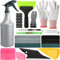 EHDIS Kit Vinile Applicazione Adesivi Auto con Mister Bottiglia Spray da 500 ml, per Pellicola per Installazione Pellicole Auto Cellulare DIY, Film per mobili, con spatola, taglierino, raschietto