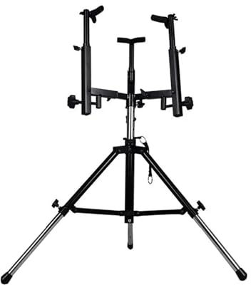 Buhelyc Stahlzungentrommel-Halterung, Faltbarer Handpan-Ständer, Höhenverstellbar, Professionelle Performance Drum Stand, für Handtrommel/afrikanische Trommel, Leicht Zu Tragen, Schwarz