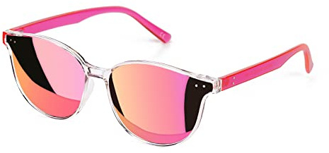 Sumato Katzenauge Damen-Sonnenbrille, Spiegelnde Trendy Linsen, UV400-Abschirmung