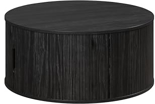 Couchtisch Ronin Esche Schwarz · B 80 x H 36 cm | B 80 x H 36 x T 80 cm · Massivholzgriffe · 1 Tür