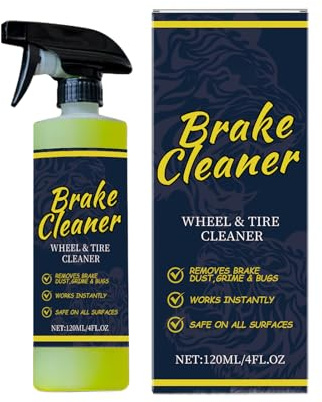 Gihioue Brake Cleaner, Tire Cleaner, 120ml Car Brake Parts Cleaner For Disc Pads Calipers Spring Rotors And