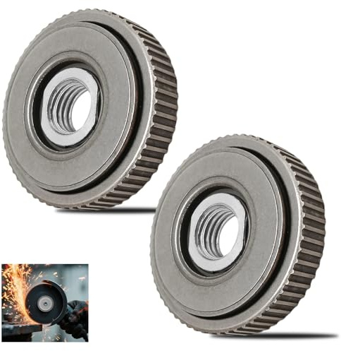 2 Pièces Écrou de Serrage Rapide pour Meuleuse d'Angle M14, Écrou de Verrouillage avec Levier, Changement de Meule Sans Outils, Convient pour Hitachi, pour Makita et Diverses Autres Meuleuses d'Angle
