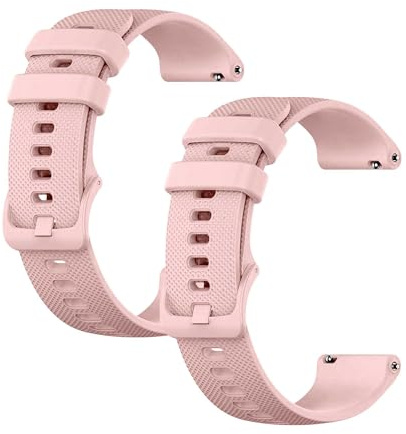 OcioDual 2 Pièces Bracelet Montre 22mm Rose, Bracelets de Montres pour Homme à Dégagement Rapide, Bracelet Montre Connectée Femme en Silicone, Bracelets de Montres pour Femme, Unisexe
