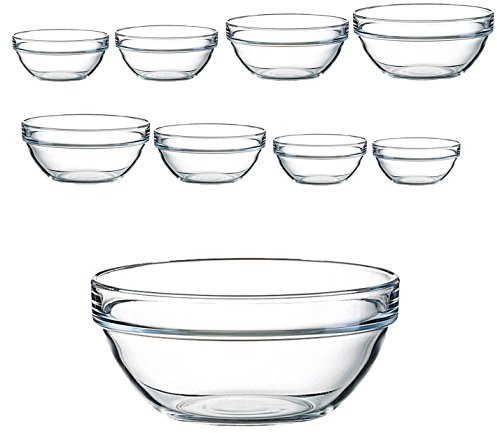 Arcoroc ciotola coppa Insalatiera per preparare montare, impastare e frullare impilabile Empilable (23cm x 1pz)