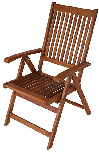 Gartenmoebel Klappsessel LAGO 2 er Set Eukalyptus geölt FSC®-Zertifiziert Sessel Gartenstuhl Gartensessel