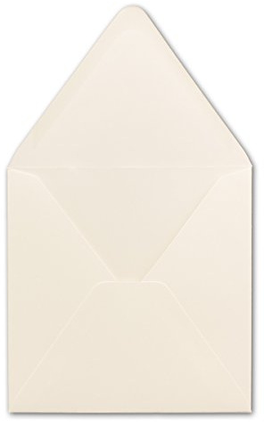 50 Quadratische Briefumschläge Creme 15,0 x 15,0 cm 120 g/m² Nassklebung Post-Umschläge ohne Fenster ideal für Weihnachten Grußkarten Einladungen von Ihrem Glüxx-Agent