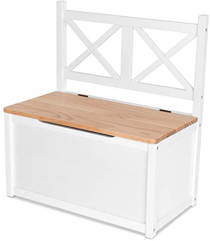 ib style Xen Truhenbank, Kindersitzgruppe, Kindersitzgruppe mit Zwei Stühlen, Hartholz, Sicherheitsgeprüft, Truhenbank