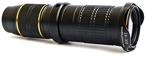 XIXIDIAN Cell Phone Camera Lens, 18-30X Zoom Lens,Mobile Phone External Telephoto Lens, for Concert, Video, Compatible with Smartphones