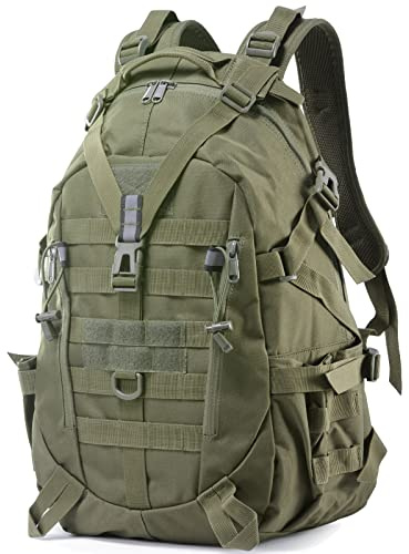 Long Keeper 35L Tactical Backpack - Military Army Backpack Water Resistant, Hiking Camping Cycling Travel Backpack Outdoor Molle Rucksack for Men Women
