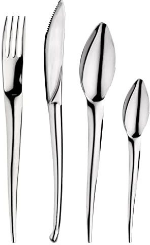 Pintinox, Set 48 pezzi posate serie Snake, Acciaio Inox Nichel Free, Made in Italy