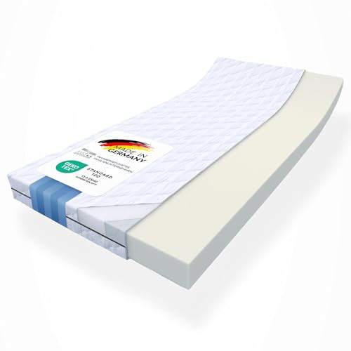 MSS e.K. Surmatelas orthopédique en Mousse Froide 90 x 200 cm – 10 cm d’épaisseur | Protection de Matelas | Conçu et fabriqué en Allemagne | Certifié Oeko-TEX