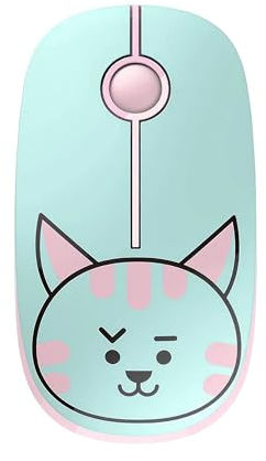 TELLUR Kabellose Maus mit Nano USB 2,4GHz Empfänger, Kabellose Maus mit Lautlosem Klicken, 1600 DPI, 3 Tasten, Plug & Play Wireless Mouse, Schlankes und Leichtes Design zum Tragen (Katze)