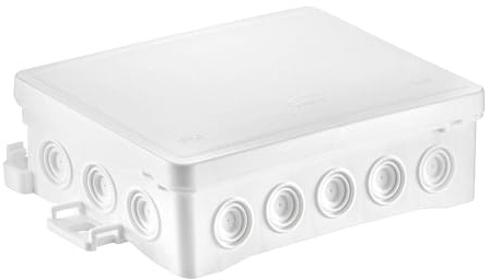 SIMET Anschlussdose 90 x 135 x 40 mm, halogenfrei, selbstverlöschend, UV-beständig, IP54, FASTBOX&HOOK mit Hakenadapter HNS, 1 Stück, weiß