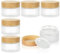 HOTUT Glas Cremedose, 6 Stück Glas Leerdose 30ml, Glastiegel mit Deckel und Liner, Cremedosen zum Befüllen, Reisetöpfe für Kosmetik Cremes Lotionen ätherische Öle