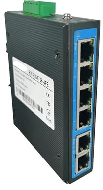 ALOUTSNOC Commutateur POE Industriel 6 Ports, commutateur Ethernet 10/100M, 4 Ports POE et 2 Ports RJ45, commutateur réseau