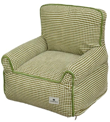 rockible Katzensofa, Katzencouch, Reißverschluss, Entworfen für Katzen Im Innenbereich, Abnehmbarer Bezug, Langlebig, Waschbar, Modisch, 47 X 47 X 49 cm, Tragb, Grün