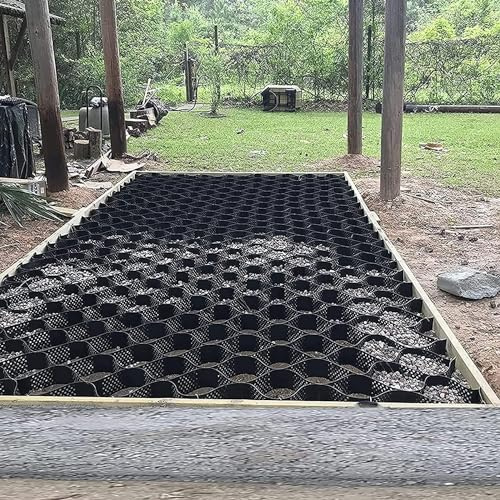 ZJFJMBD Stabilisateur de Grille de Mur de soutènement de Jardin en polyéthylène de Grille de Sol, stabilisateur de Gravier de Grille de Base de Hangar pour patios, hangars, stabilisation en Pente