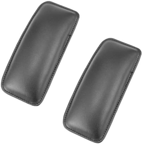 2 StüCk Auto Kniekissen Pad für Ecosport New Fiesta MK7 Mondeo 2009-2017, Mittelkonsole Kniepolster Türarmlehne Ellenbogen Kissen Auto Innenzubehör,A-Black