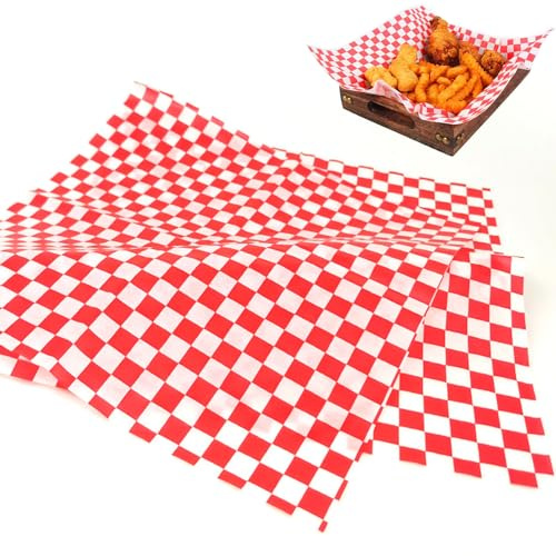 MORAINJAY 100 Feuilles de Papier Sulfurisé Imperméable et Anti-Graisse, Papier Alimentaire de Qualité pour Emballage, Idéal pour Frites, Burgers, Sandwichs et Cuisson (30x30cm)