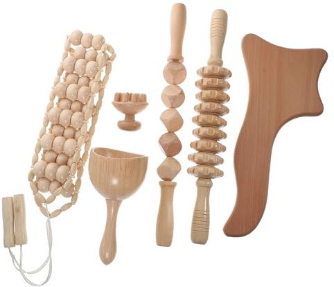 TOKIDNY 6stücke Holzmassagegerät Mit Roller Und Sticks Für Rücken Und Muskeln Manuelle Therapie-werkzeuge Für Entspannung Und Durchblutungsförderung