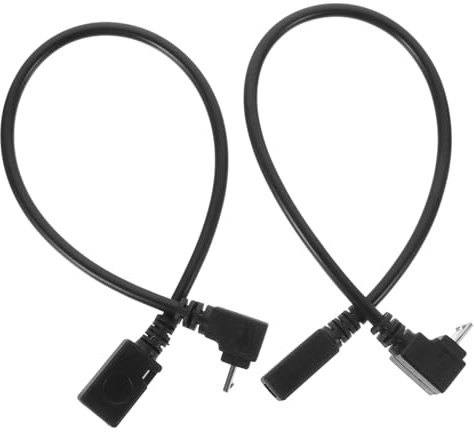DOITOOL Right Angle Micro Usb Charging Cable 2pcs Set Data Sync Cord with up down 90° Bends Fast Charging Extension Cable for Mobile Devices