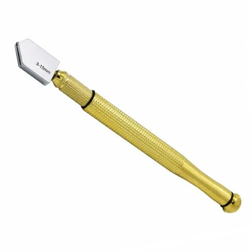 Glasschneider, Diamantspitze, Stahlschneider, Schneidwerkzeug für Handwerkzeug, Glasschneider, Glasschneider, rutschfester Metallgriff