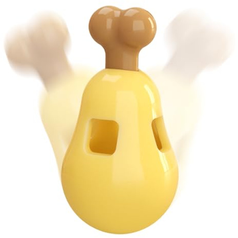 Lunaobrik Distributeur de jouet pour chiens | Accessoire pour distribuer de la nourriture pour chiots - Cuisse de poulet pour mâcher, outils interactifs pour hygiène dentaire animaux domestiques