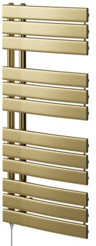 Wholesale Domestic Colore Balboa Brushed Brass 1080mm x 550mm Electric Heated Towel Rail