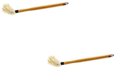 ibasenice 2 Pièces Pinceau à Sauce Barbecue Grillage Cuisson Balai serpillère Brosse à badigeonner Barbecue pour Grill vadrouilles à badigeonner de Sauce Barbecue Bois