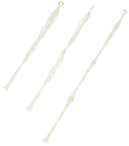 HIAKDOFT 3pezzi Portafiori Appesi Per Interni Cestino Decorativo Per Piante Da Parete Stile Bohemien Per Casa e Giardino