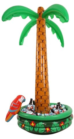 Aufblasbare Palme Getränkekühler,Schwimmender Getränkekühler Für Partys,Deko Palme Strandparty Spielzeug Für Tropisches Bankett Hawaii Partydekoration,160 X 70 X 70 cm
