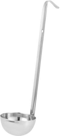 Garneck Louche à Soupe Inox Robuste Avec Crochet Pour Suspension Cuillère Doseuse Épaisse Avec Mesure Onces Ustensile Multifonction Pour Cuisine Pâtisserie Et Salons De Thé