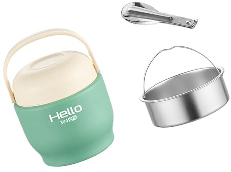 Fiambrera térmica de acero inoxidable 304 con aislamiento al vacío, contenedor de almacenamiento de alimentos para viajeros, trabajadores de oficina, lonchera portátil para el trabajo