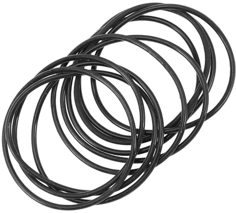 HONMEET 10 Stück Teiliges Dehnbarer Silikon Jelly Armbänder in Schwarz Elastische Handgelenkbänder Vielseitig als Haarband oder Ring für Erwachsene Langlebiges Reißfestes Material