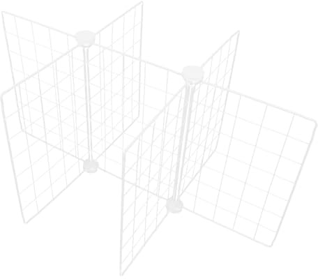 ibasenice Freezer Storage Divider Rack: Metal Shelf Separator - Refrigerator Bin Wire Storage Baskets - Kitchen Cabinet Organizer 6 Grid Rack for Home