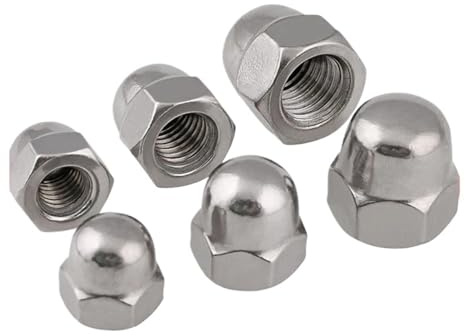 Écrous à chapeau bombé en acier inoxydable, Écrou borgne en acier inoxydable 304, plusieurs tailles, lot de 5(5-16-18)