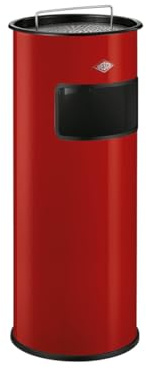 YXWYXWA Posacenere Grande da appoggio con Filtro, Colore Rosso, lamiera d'Acciaio Verniciata a Polvere, Volume 50 Litri, Fessura Senza Inserto