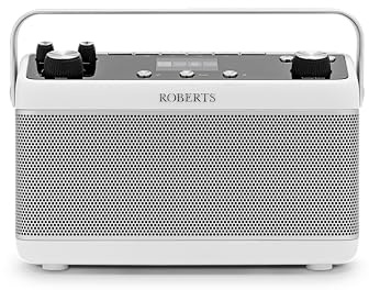 Roberts BLUTUNE7 FM/DAB/DAB+ Portable Stereo Radio with Bluetooth & Colour Display, White
