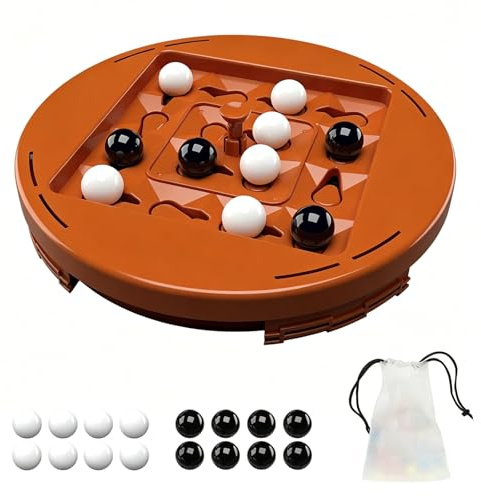 yolzhxe Juego de Ajedrez LóGico de Seguimiento, con 8 Piezas Cada Una, Juego de Estrategia for el Desarrollo del Pensamiento, Juegos de Ajedrez LóGico, Familia de Dos Jugadores para NiñOs y Adultos
