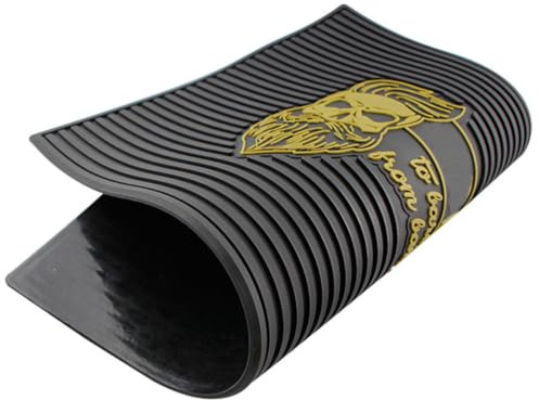 Hemobllo Tapis Antidérapant Noir en Pvc pour Outils de Coiffure, Protection des Ciseaux et Lames, Rangement et L'expérience de Coupe de Cheveux