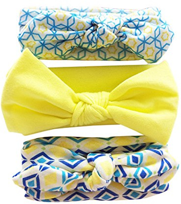 Vellette baby flicka pannband noterade baby pannband baby top knut madchen hårband turban hår däck knut pannband litet pannband på plats kaninöra knit (4 st./3 stycken)