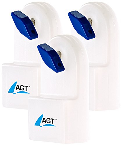 AGT Heizungsschlüssel: Manueller Heizkörper-Entlüfter m. integriertem Wasserbehälter, 3er-Set (Heizungsentlüfter mit Behälter, Heizung Entlüftung, Auffangbehälter)