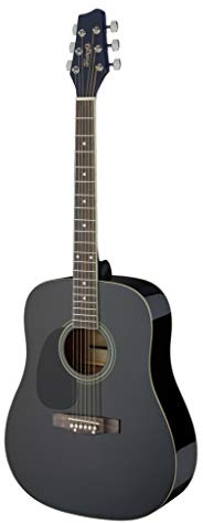 Stagg Dreadnought Akustikgitarre, Schwarz