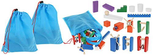 KRUZZEL Dominosteine Domino Set Holz für Kinder Hindernisse 1080-tlg 9397