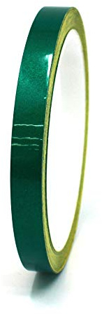 Finest Folia 10 Meter (0,79€/Meter) Zierstreifen Auto Motorrad Boot Modellbau Farbauswahl Dekorstreifen Seitenstreifen Klebestreifen (Reflektierend Grün, 6mm Breite)