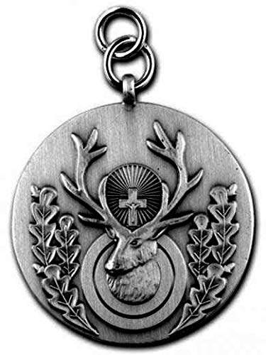 Deitert Schützenmedaille 9 Hubertushirsch Altsilber