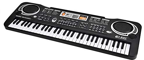Keyboard Kinder, Piano Keyboard Simply Einsteiger Klavier Musikinstrumente Digitalpiano E Klavier Kinder Elektrisches Keyboard Tragbare Digital Piano Musikinstrument mit Mikrofon E Piano 54x17.5x5.5cm