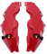TAKPART 2 Stücke Bremssattel Schutz Abdeckung Aluminium Bremssattelabdeckung für Radnabe 16in-17in Medium(rot)